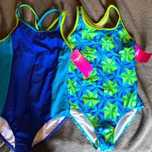 NWT Speedo One Piece Suits (both Size 14)